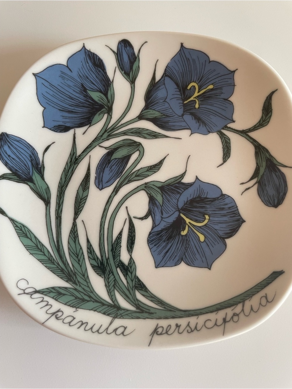 Arabia Finland Blue Campanula Floral Trinket Dish - Picture 8 of 8
